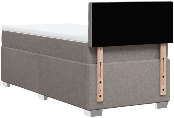 vidaXL Boxspringbett mit Matratze Taupe 90x200 cm Stoff 3288089 Bild 12
