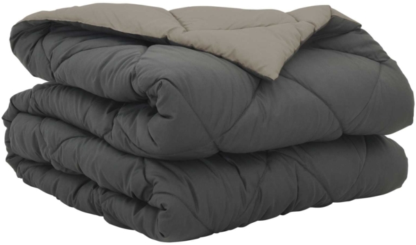 vidaXL Sommerdecke Hellgrau und Anthrazit 200x155 cm Mikrofaser 42025514