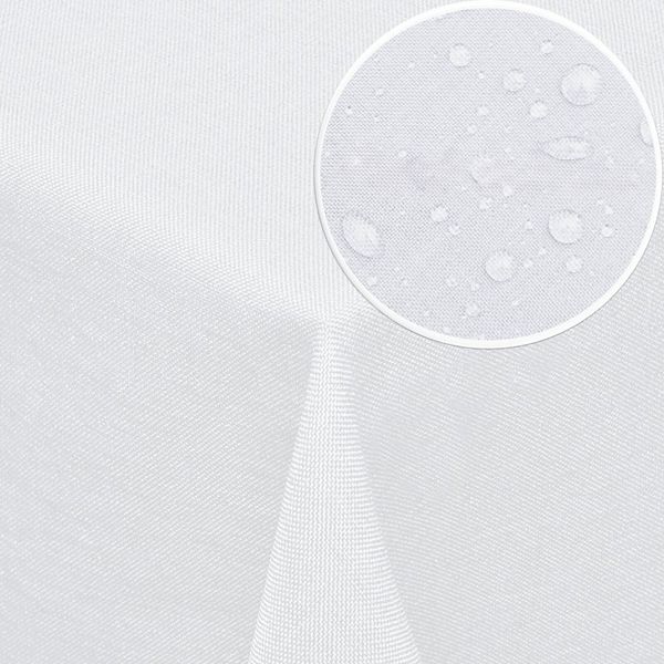 Melody Gartentischdecke Leinen-Optik Tischdecke abwaschbar mit Fleckschutz, 110 x 110 cm eckig Textil-Gewebe fleckabweisend