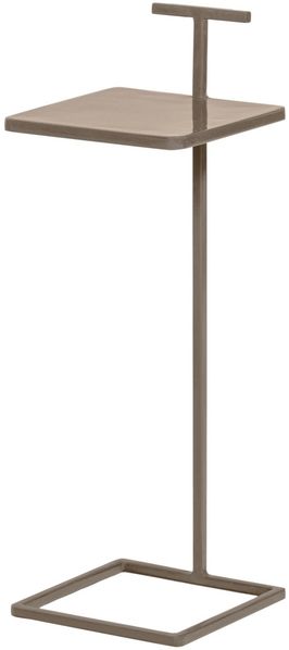 Beistelltisch Toste aus Metall, modernes Design, sandfarben, quadratisch, pflegeleicht