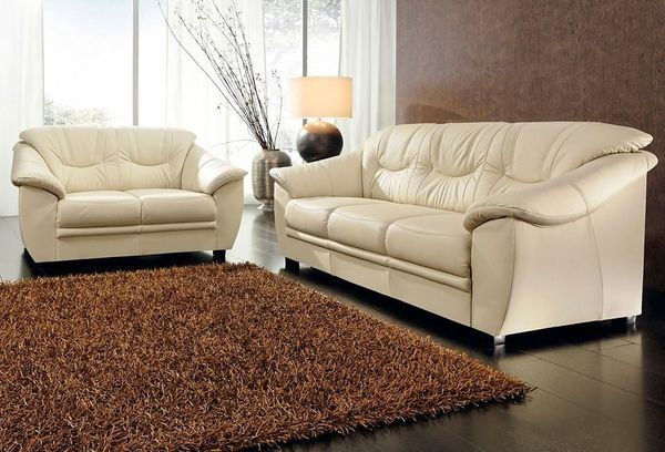 sit&more Polstergarnitur Top Savona, NaturLEDER® (2-tlg), bestehend aus je einem 2- und 3-Sitzer, Federkern