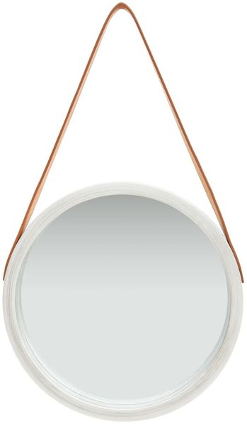 Wandspiegel, Badspiegel mit Gürtel 40 cm Silbern de6961