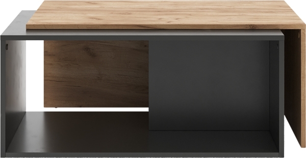 Couchtisch Paul Anthrazit/Goldkraft Eiche 90 x 48 cm Vicco