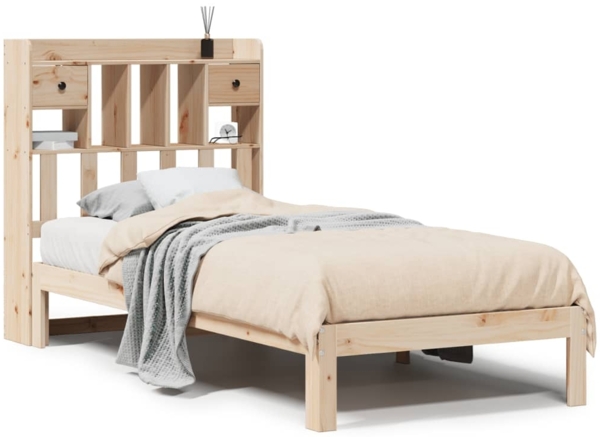 vidaXL Massivholzbett mit Regal ohne Matratze 90x200 cm Kiefer 3322595