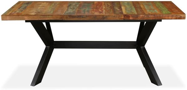 vidaXL Esstisch Altholz Massiv und Stahlgestell 180 cm 244804 Bild 4