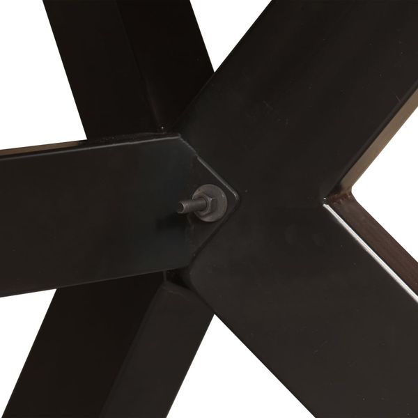 vidaXL Esstisch Altholz Massiv und Stahlgestell 180 cm 244804 Bild 7