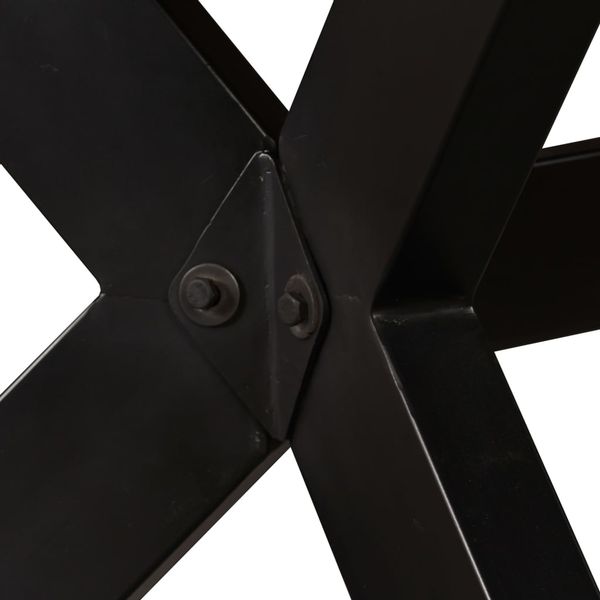 vidaXL Esstisch Altholz Massiv und Stahlgestell 180 cm 244804 Bild 6