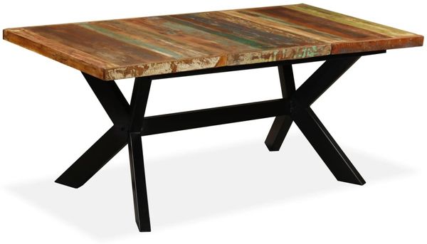 vidaXL Esstisch Altholz Massiv und Stahlgestell 180 cm 244804 Bild 10