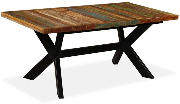 vidaXL Esstisch Altholz Massiv und Stahlgestell 180 cm 244804 Bild 2