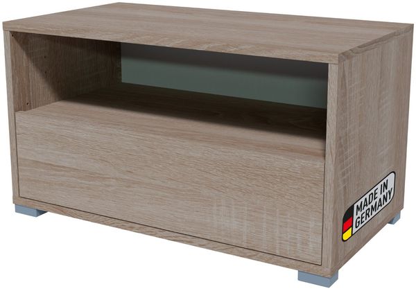BADEDU VEER Regal 70 cm breit, Braun, 2 Fächer mit Tür