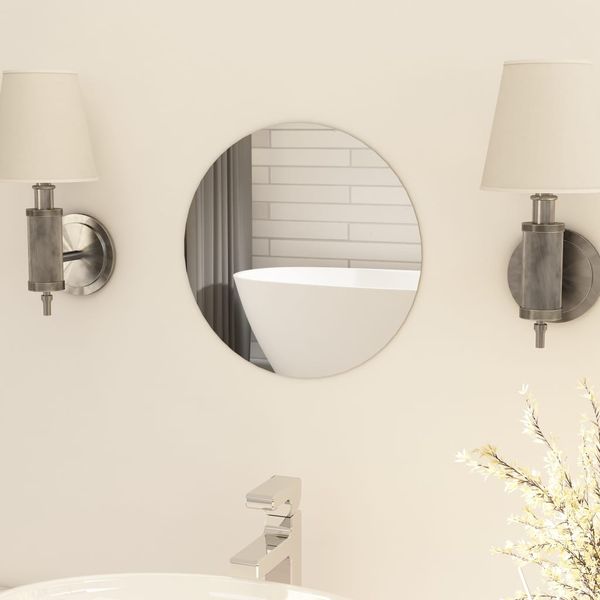 vidaXL Rahmenloser Spiegel Rund 30 cm Glas 283653