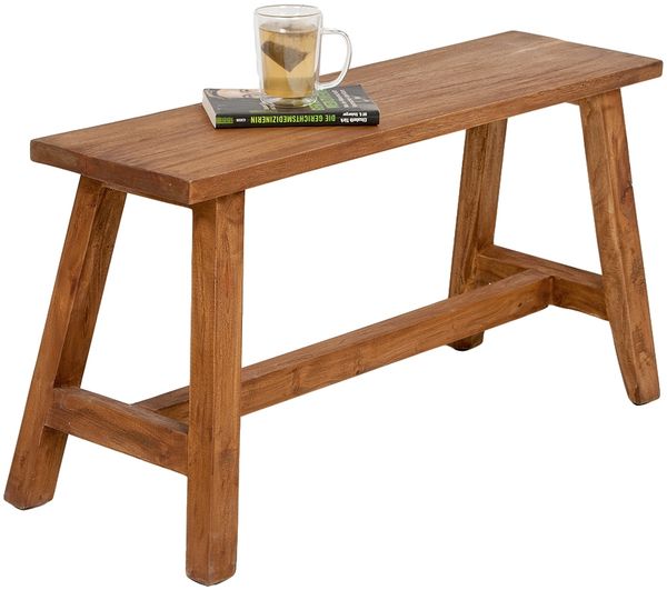 Sitzbank RANCH Antik-Natural Mahagoni ca. L90cm Massivholz Holzbank Flurbank Bild 3