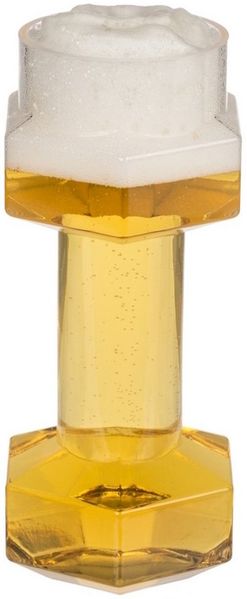 Out of the Blue Bierglas XXL Hantel Bierglas mit ca. 700ml Fassungsvermögen