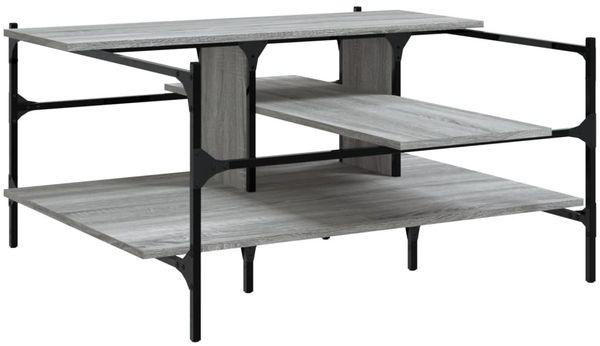 vidaXL Couchtisch Grau Sonoma 100x100x48,5 cm Holzwerkstoff 842314 Bild 2