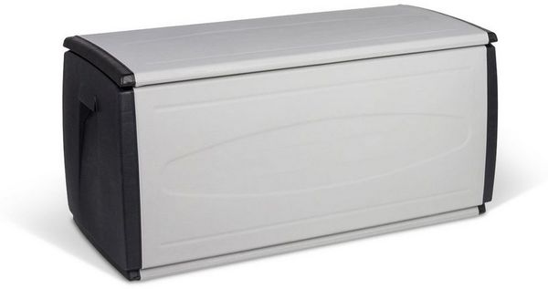 Kreher Kissenbox Mehrzweckbox 308 Liter Volumen (Grau/Schwarz)