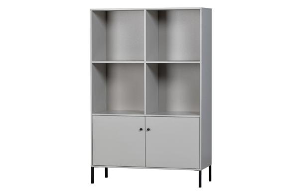 Highboard Xam - Kiefer Grey - Open