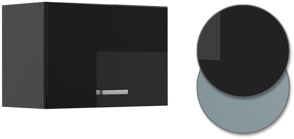 Hängeschrank R-Line Schwarz Hochglanz 60 cm Flach Vicco Bild 6