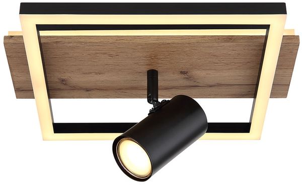 LED Deckenleuchte, Holzoptik, Hintergrundbeleuchtung