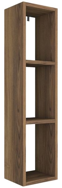 Dmora Regal Belgrado, Gestell, Wandregal, Mehrzweckregale, 22x19 h90 cm, Nussbaum