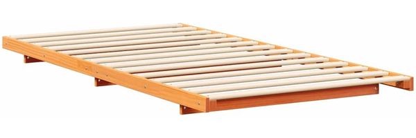 vidaXL Bettrahmen Wachsbraun 100 x 200 cm Massives Kiefernholz 873087 Bild 8