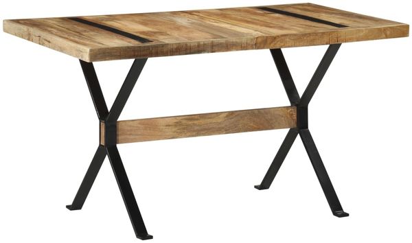 Esstisch 140 x 70 x 76 cm Raues Mangoholz [321606]