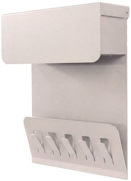 Wandgarderobe KEEPER Silky Taupe Garderobe 5 Haken und Klappe, Spinder