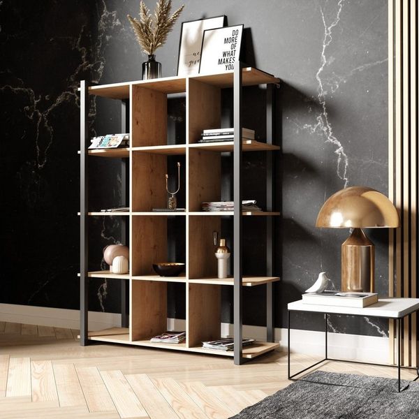 Newroom Bücherregal Vincent, Bücherregal Wildeiche Vintage Industrial Standregal Regal Holzregal
