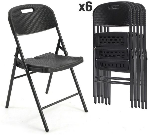 Sekey Klappstuhl Klappstuhl Set bis 150kg stabil faltbar Gartenstuhl Metall, Bis 150kg belastbar – stabil, faltbar & platzsparend