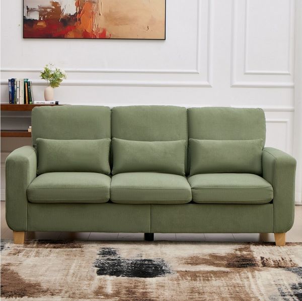 CANMOV Schlafsofa Canmov 2&3 Sitzer Sofa, Sofas Wohnzimmer mit Seitentasche & Kissen, kleines sofa, schlafsofa dauerschläfer, 176cm Breite, couch