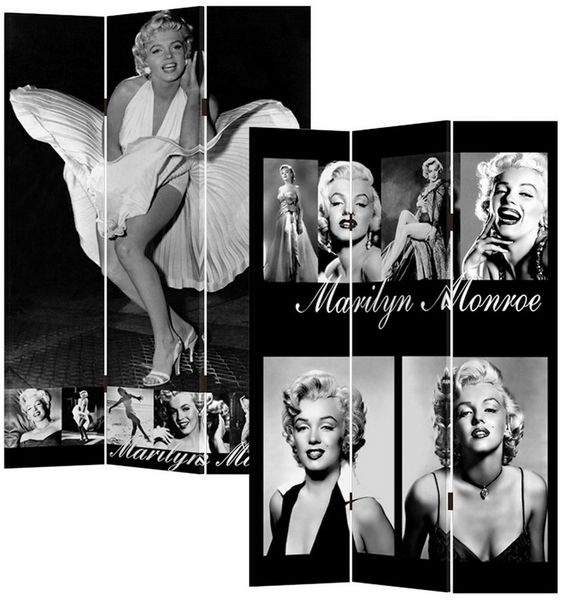 HTI-Line Paravent Paravent Marilyn (Stück, 1 St, 1 Paravent), Raumteiler Sichtschutz Trennwand