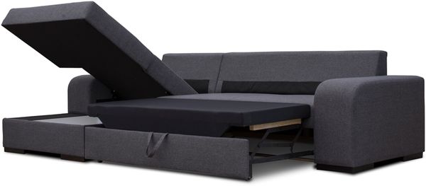 AX LIVING Ecksofa grau mit Schlaffunktion Veroneso graue Eckcouch 285L Bild 7