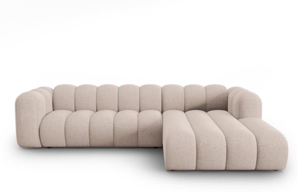 Micadoni Modulares Ecksofa Lupine 4-Sitzer Rechts Chenille Haga Beige
