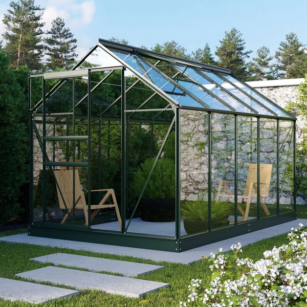 Vitavia Gewächshaus "Planet 6200" inkl. Fundament, smaragd, 6,2 m²,3 mm ESG