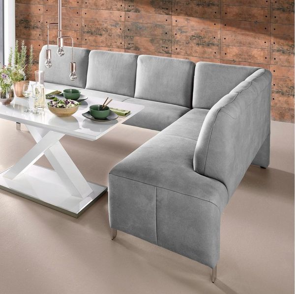 exxpo - sofa fashion Eckbank Intenso, modern, wahlweise in Leder oder Textil, 264/197 cm (B/T), hohe Bodenfreiheit, frei im Raum stellbar, hoher Sitzkomfort