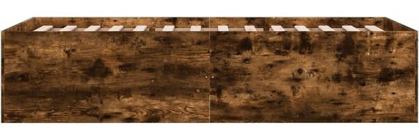 vidaXL Bettgestell Räuchereiche 100x200 cm Holzwerkstoff 3280962 Bild 5