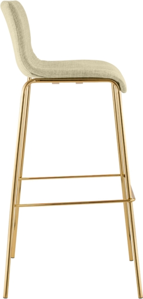 CLP Barhocker Hover stapelbar Stoffbezug Vierfußgestell Goldoptik bis 150 kg,creme Bild 5