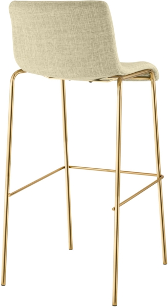 CLP Barhocker Hover stapelbar Stoffbezug Vierfußgestell Goldoptik bis 150 kg,creme Bild 6