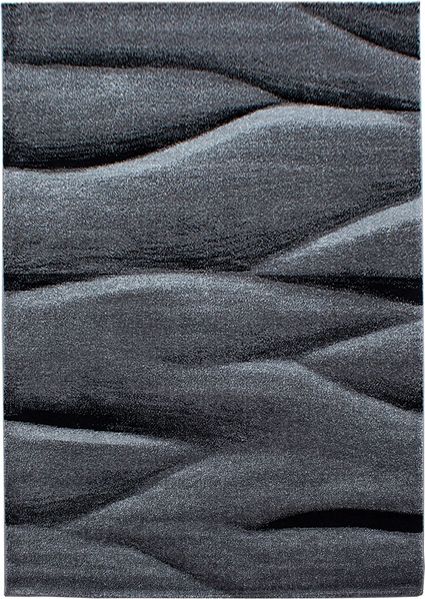 Kurzflor Teppich Luigi rechteckig - 160x230 cm - Schwarz