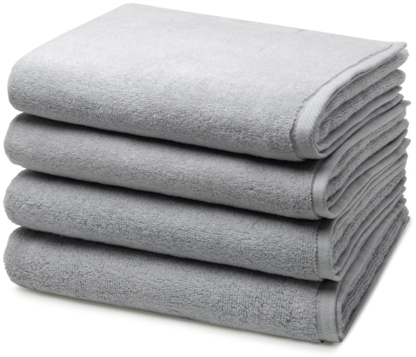 Ross Sensual Skin 4 tlg. Frottier-Set - 4 X Handtuch (50 X 100cm) - 500 g/m2 - Chrom