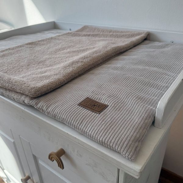 LittleANTunique Wickelauflage Wickeltischauflage Cord Beige