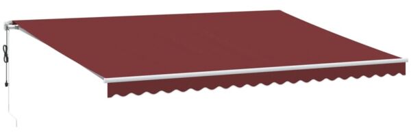 vidaXL Markise Automatisch mit LED Weinrot 500x350 cm 3214993