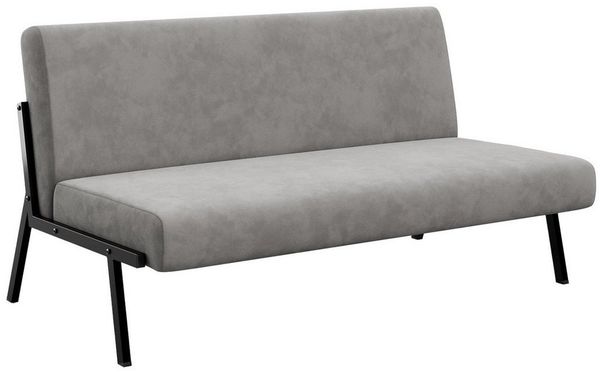 YOLEO Sofa Sofa 2 Sitzer Stoffsofa Modern mit Metallrahmen 112 x 75 x 68 cm, Grau