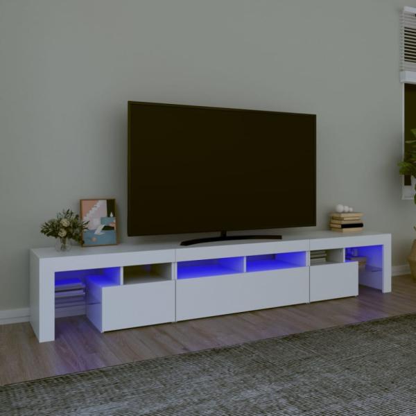 TV-Schrank mit LED-Leuchten Weiß 230x36,5x40 cm