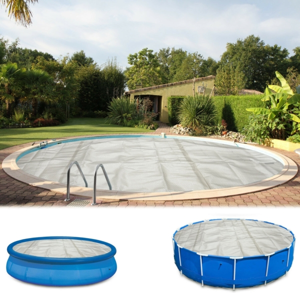 Poolpanda Pool Solarfolie Ø 600 cm Power rund | transparent | 300 my | 16 mm Luftblasen