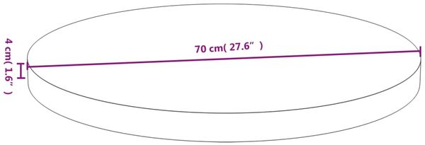vidaXL Tischplatte Ø70x4 cm Bambus 352689 Bild 4