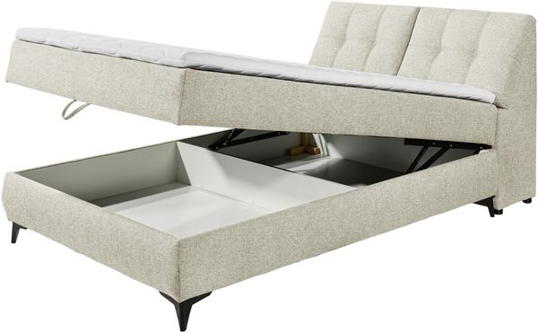 Boxbett >ATLANTIS 6< 140x200 cm Liegefläche, Bezug Ivory - 145x102x240cm (BxHxT) Bild 7