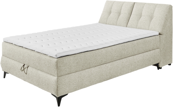 Boxbett >ATLANTIS 6< 140x200 cm Liegefläche, Bezug Ivory - 145x102x240cm (BxHxT)