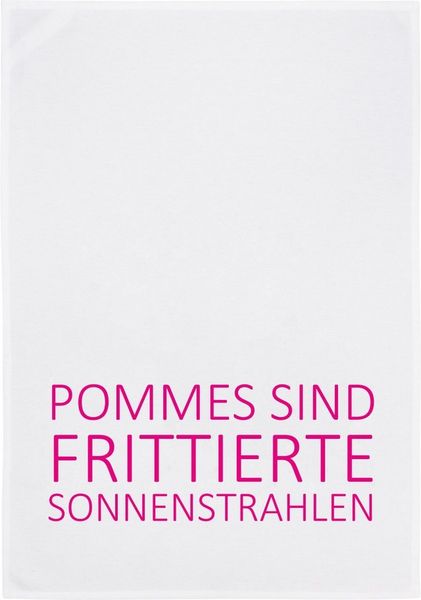 WestCraft Geschirrtuch Maritime Geschirrtücher / Küchen-Tuch - Geschirr Handtuch 50 x 70 cm, (1-tlg), Pommes sind frittierte Sonnenstrahlen