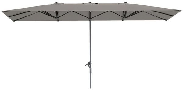 MC Star Sonnenschirm Doppelsonnenschirm mit Kurbel 451 x 264 cm, UV Schutz 50+, windfest Gartenschirm Balkonschirm Aluminium