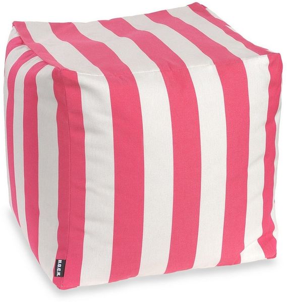H.O.C.K. Sitzhocker H.O.C.K. Classic Streifen Outdoor Bean Cube Pouf 40 x 40 x 40 cm Farben, Hocker, Sitzhocker, Pouf Hocker, Barhocker - wetterfest, vielseitig
